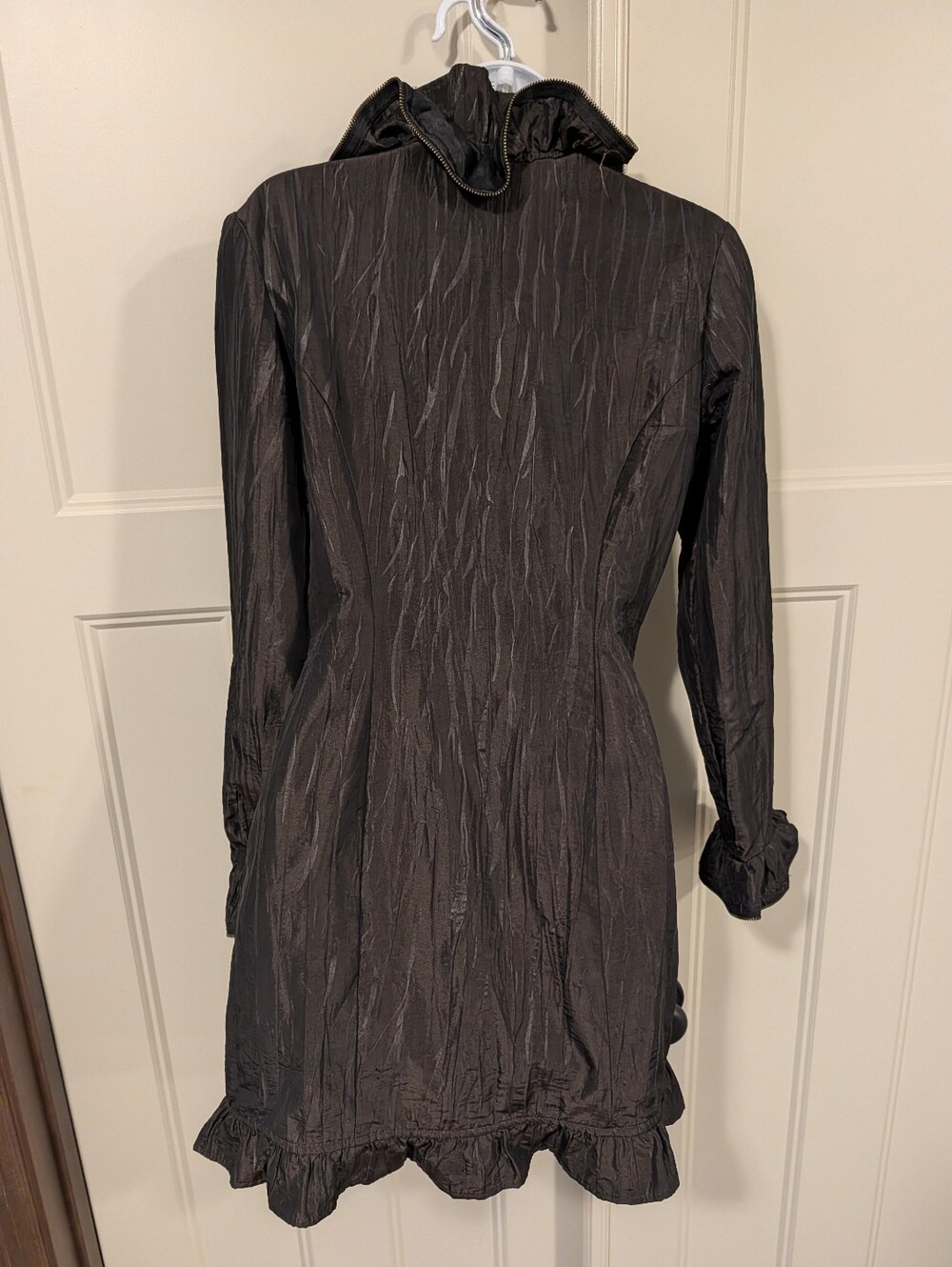Frank Lyman Design Black Ruffle-Trim Coat - Picture 3 of 5